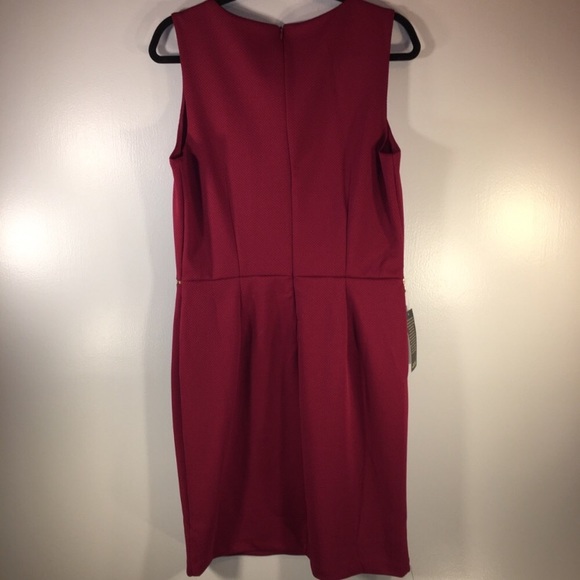 NWT The Limited Maroon Zipper Sheath Dress Size 10 - Picture 4 of 8